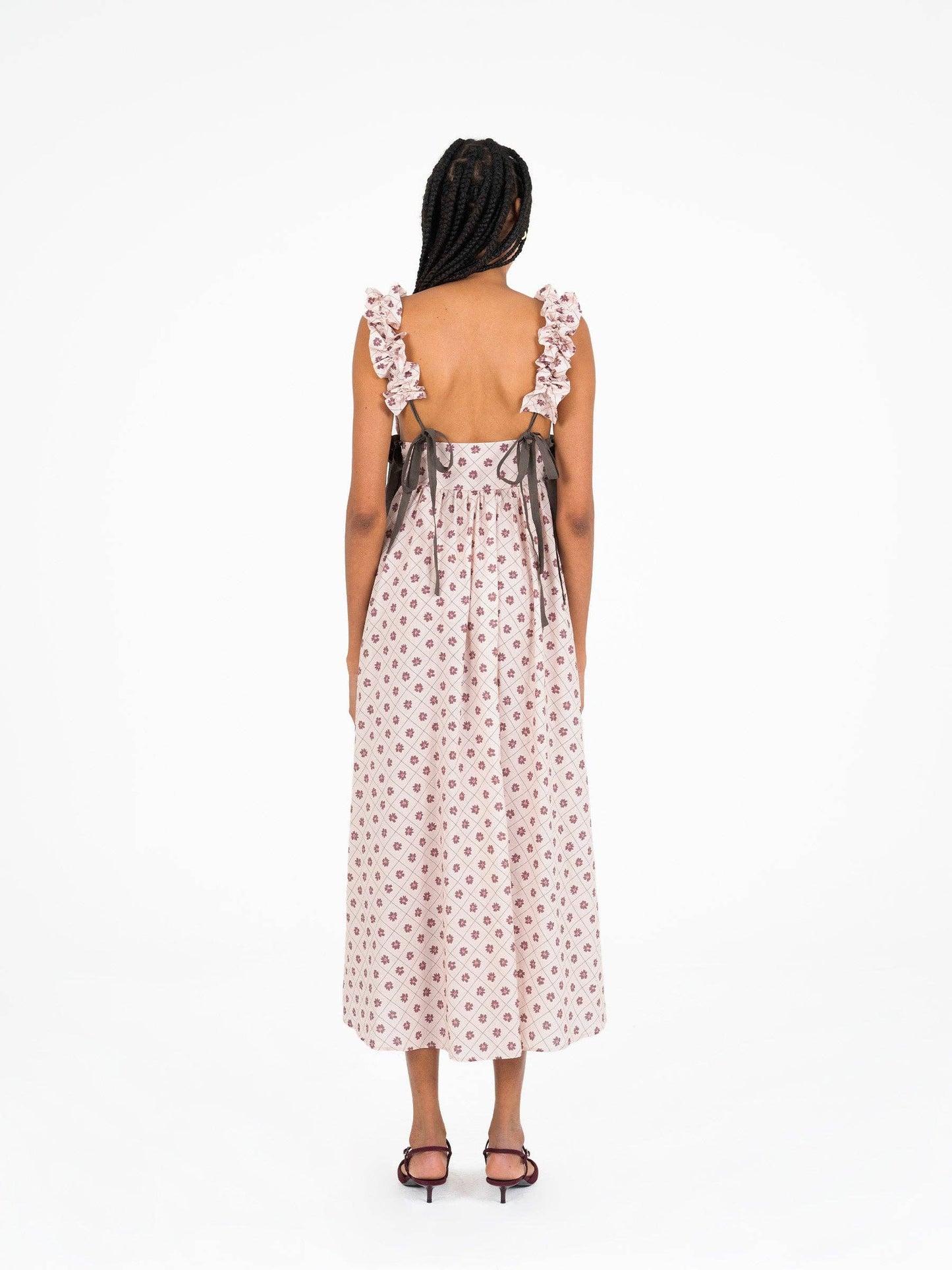 Selena Pink Floral Print Maxi Dress
