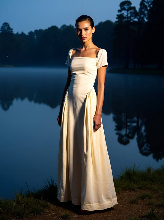 Priestess Beige Maxi Dress